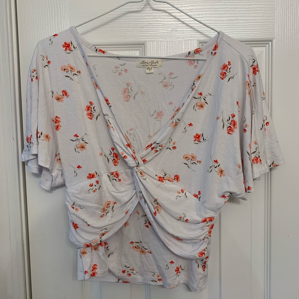 White Top with Flowers!